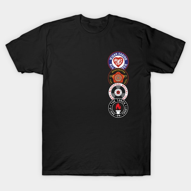 Northern Soul Badges T-Shirt by RussellTateDotCom